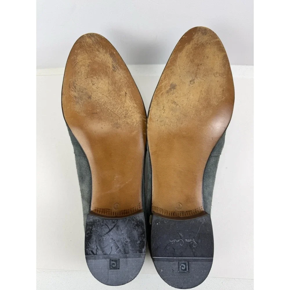 Vintage Pierre Cardin Mens Blue Gray Suede Tassel Loafers Made In Spain Size 13